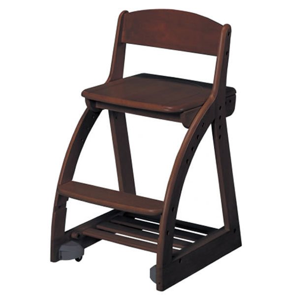 コイズミ 4ステップチェア 板座 ウォルナット 木製デスクチェア 4STEP Chair CDC-765WT