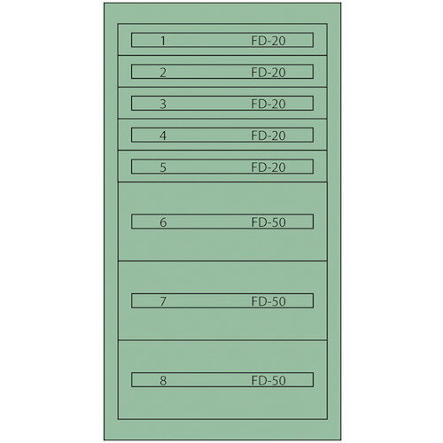 ヴィドマー ファインキャビネットFC-250L(塗装色:グリーン) (品番:FC-250L)(注番1367287)・(法人・事業所限定,直送元)