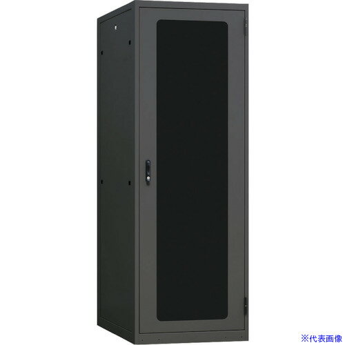 ■摂津金属工業 ネットワークラック SNR2シリーズ ブラック 800×2200×1000 SNR246U80A0NB(4063202)[送料別途見積り][法人・事業所限定][直送]