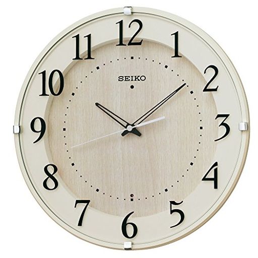 セイコークロック(SEIKO CLOCK) 掛け時計 ナチュラル 電波 アナログ アイボリー 直径320X46MM KX397A