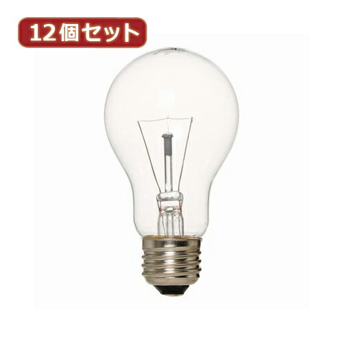 YAZAWA 12個セット 長寿命クリア100W形 L100V100WCLX12