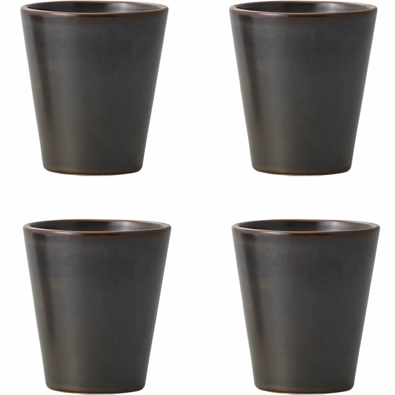 花瓶 フラワーベース Ceramic Gift Natural basic vase ナチュラル ベーシック ベース natural brown (4個入り) [144-142-200] [p96] ストーンウェア (代引き不可) インテリア ディスプレイ