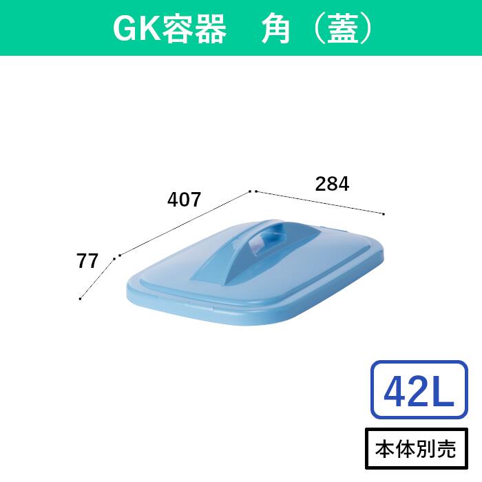 GK容器 角 蓋 40型 42リットル ゴミ箱 ごみ箱 清掃用品 屑入 屑入れ フタ フタのみ 本体別売 容器 大型 収納 分別 資源 本体別売 縦型 大容量 屋内 屋外 キッチン 学校 病院 公園 オフィス 事務所 商業施設 業務用