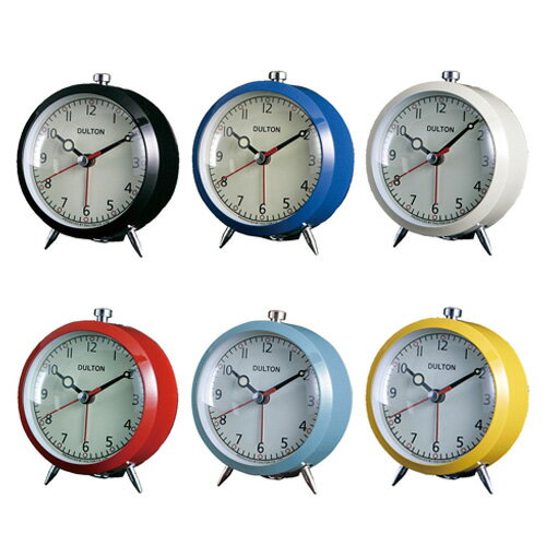 ダルトン 目覚まし時計 ALARM CLOCK 100-053q/bk 100-053q/bl 100-053q/iv 100-053q/rd 100-053q/sb 100-053q/yl □■ AL2 DULTON アラームクロック 置時計 針時計 金属 小さめ コンパクト シンプル おしゃれ (60)