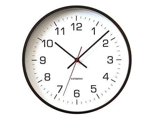 KATOMOKU plywood wall clock 4 km-61BRC ブラウン 電波時計 連続秒針 φ304mm