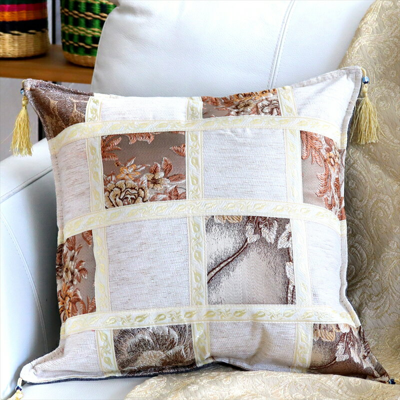 クッションカバー 40cmサイズ パッチワーク トルコ製ファブリック 1点もの 現品