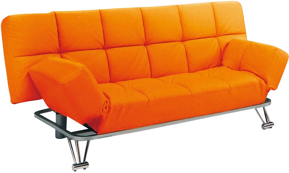 ３人掛けのソファベット　背もたれと両サイドの肘掛けも可動タイプ 【レッド】 [幅184]