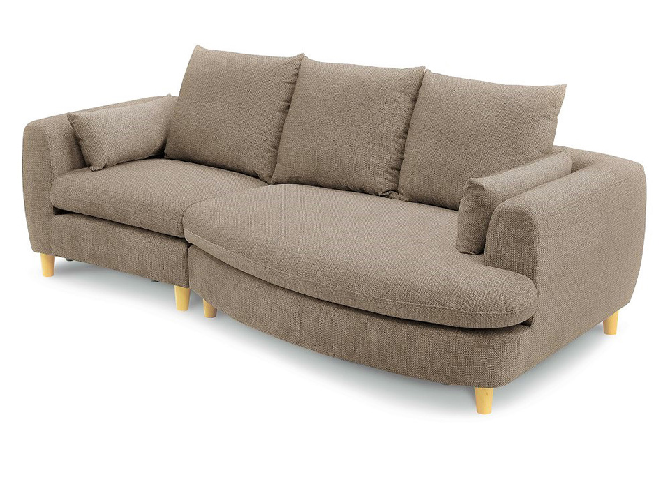 ひっかき傷に強い生地を採用したスタイルフリー変形カウチソファ 3人掛け【グリーン】［幅215］■【欠品中】 次回入荷未定