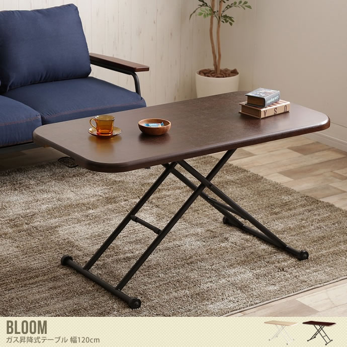 【送料無料】【幅120cm】 テーブル リビングテーブル 昇降式テーブル リフティングテーブル ソファテーブル デスク 机 ガス圧式 キャスター付き コンパクト スリム 収納 省スペース オシャレ 北欧 シンプル モダン シック ホワイト ブラウン ナチュラル