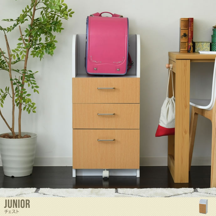 【送料無料】【幅40cm】 キッズ収納 チェスト タンス たんす 箪笥 3段 収納 収納家具 子供部屋 子ども部屋 ホワイト/ナチュラル