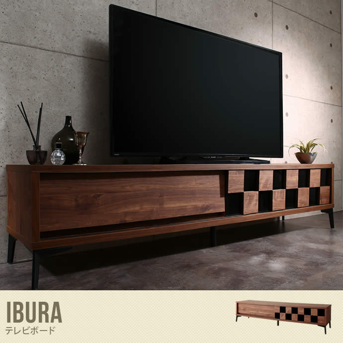 【送料無料】【幅175cm】 Ibura テレビボード　ローボード テレビ台 ウォルナット ブラウン 日本製  ウォルナットブラウン