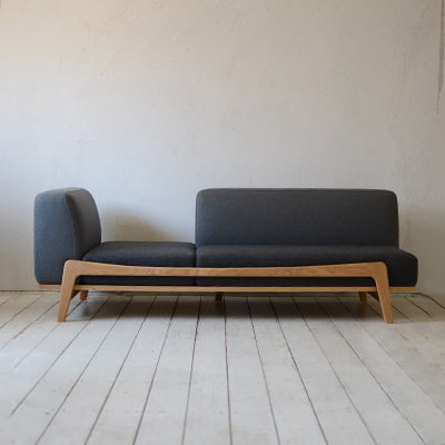 Luu Sofa gray / dark gray | オーク/ウォルナット/アッシュ無垢材