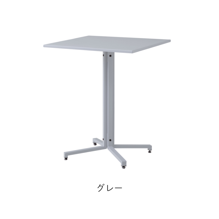お手入れ簡単！スタイリッシュなスチールテーブル！ 高さ73cm 幅60cm PT-331 東谷 （テーブル/スクエア/シンプル/アジャスター付き/ブラック/グレー/レッド）