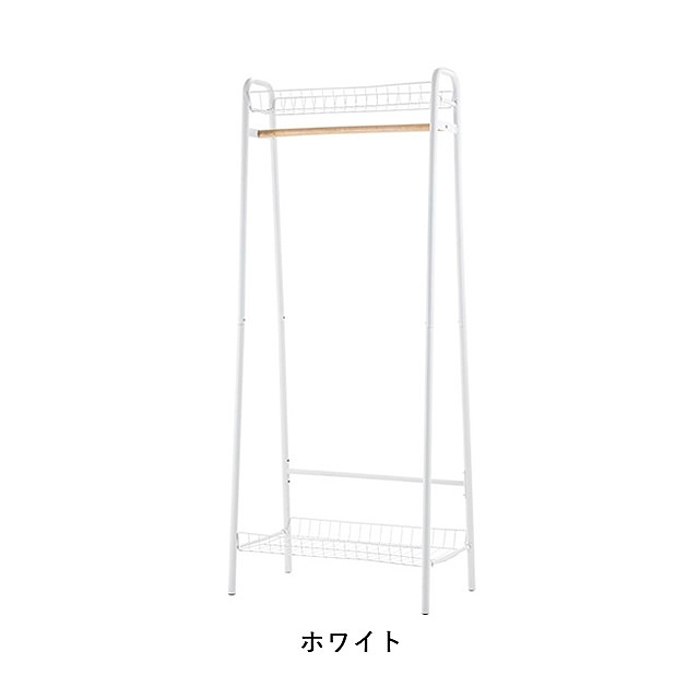 メッシュ棚付きで収納抜群！小物も鞄も片づけられる LFS-882 ハンガーラック 東谷
