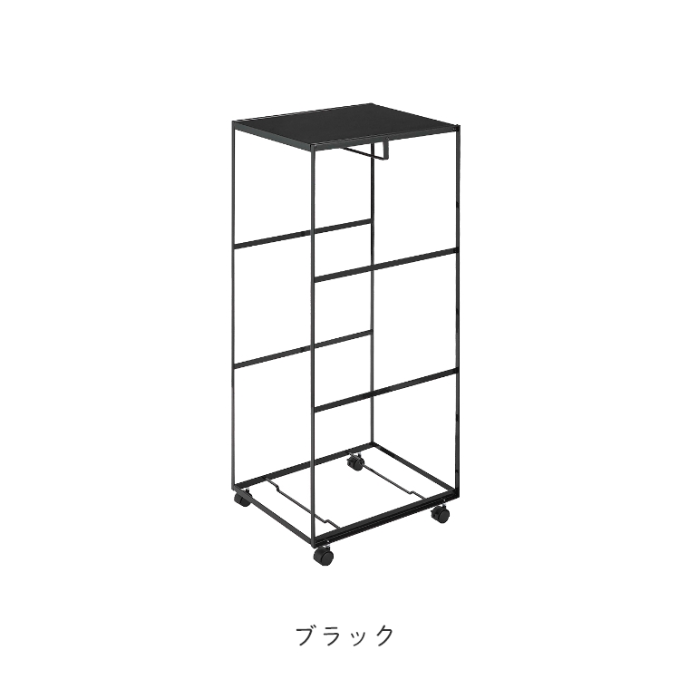 [ 山崎実業 tower/タワー ] 天板付きランドリーワゴン (洗濯かご/ランドリーボックス/洗濯物入れ/折りたたみ/大容量/シンプル/モノトーン/ホワイト)