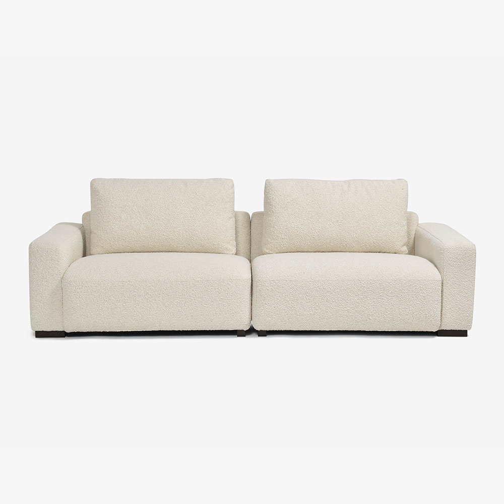 FaBBRica（ファブリカ）ソファ2点セット 3人掛け「FA-0598（1.75EL-1.75ER）」幅244cm 布#FA-5 BMO-02 クリーム色