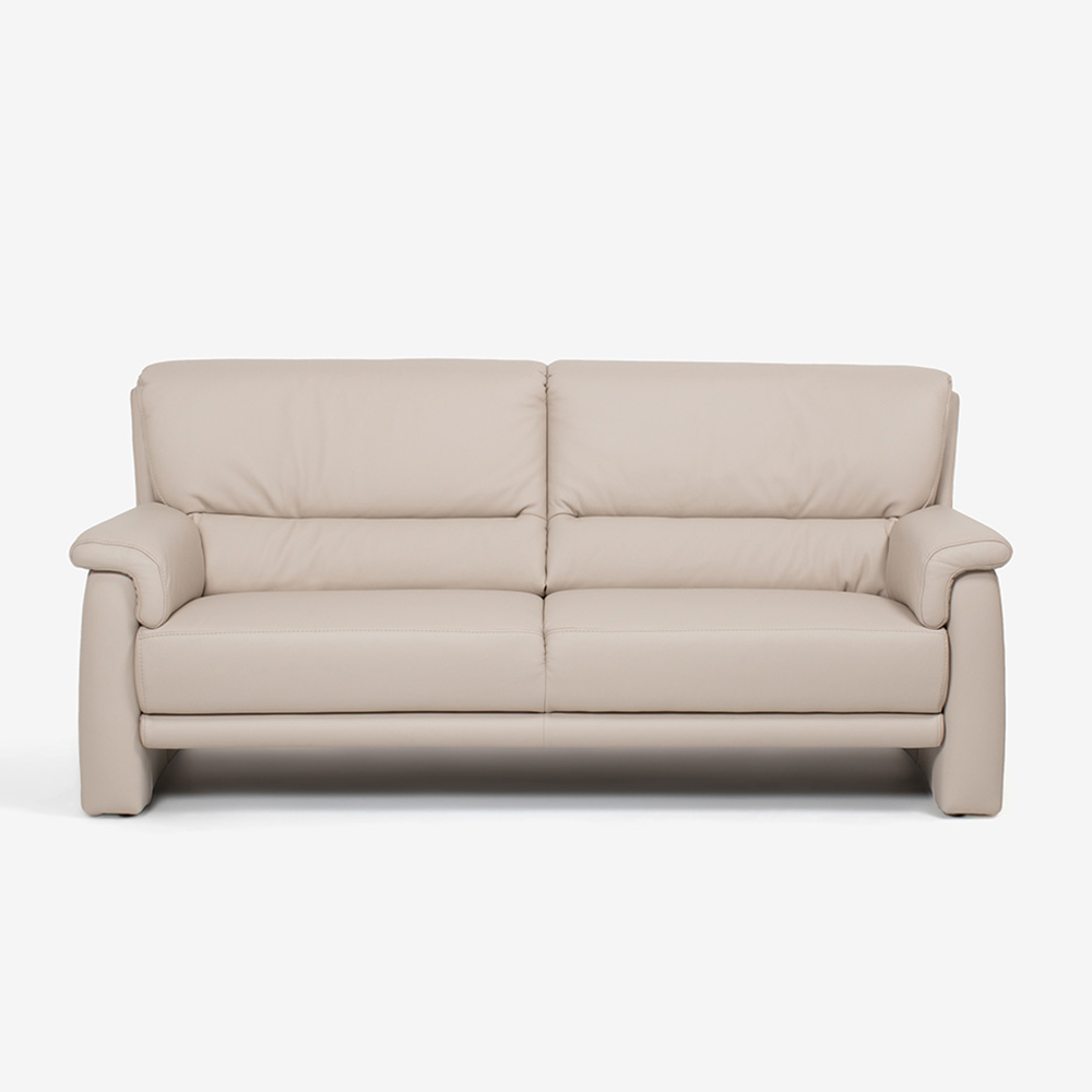 himolla（ヒモラ）ソファ 3人掛け「ベルク model.9002」幅188cm 革#24 サンドベージュ色【お手入れキットの特典付き】