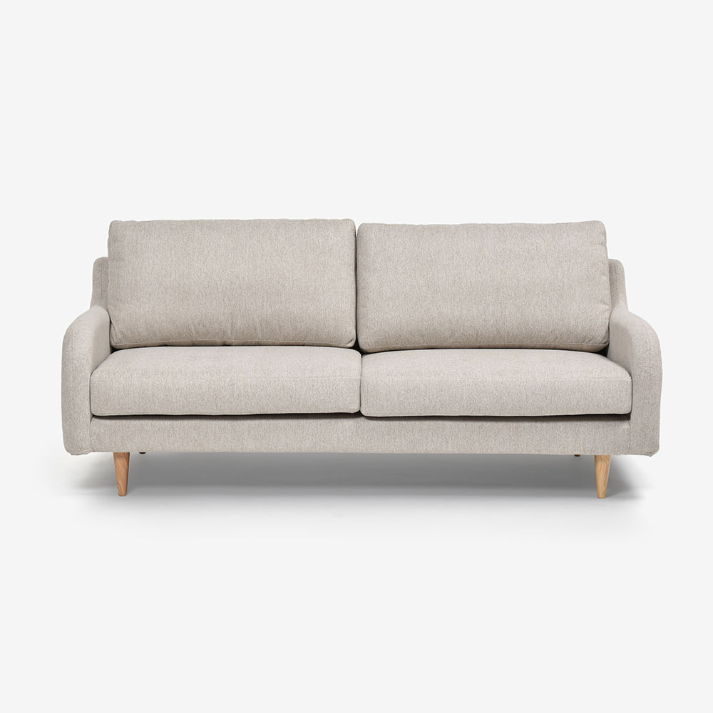 ソファ 3人掛け「CAS-D」幅180cm 布#SPフライデーナチュラル 脚部全3色