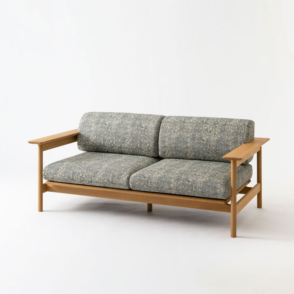 飛騨産業 ソファ 2.5人掛け「SATSUKI -サツキ- FP105WLN」幅180cm ホワイトオーク材 OU色 布＃EこもれびBE【受注生産品】