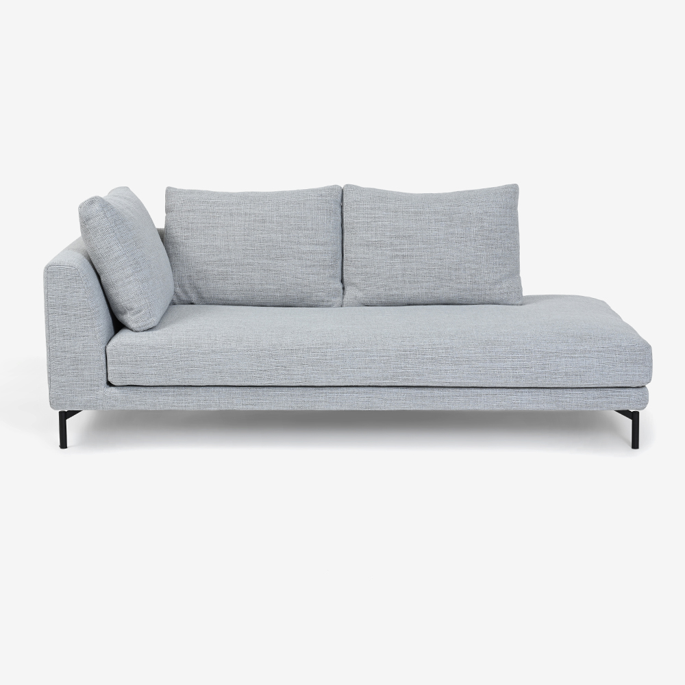 Abitamoda（アビタモーダ）片肘コーナーカウチ大（向かって右）「ルイズ」カバーリング仕様 #6_6101 金属脚 全2色【受注生産品】