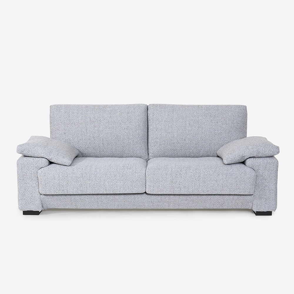 ソファ 3人掛け「OP04（オプティオ04）」幅206cm カバーリング仕様 布#1ムフラン LGY(ライトグレー)【受注生産品】