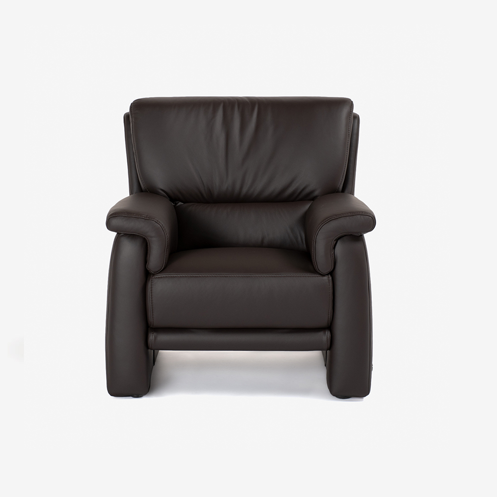 himolla（ヒモラ）アームチェア「ベルク model.9002」幅81cm革#24 ダークブラウン色