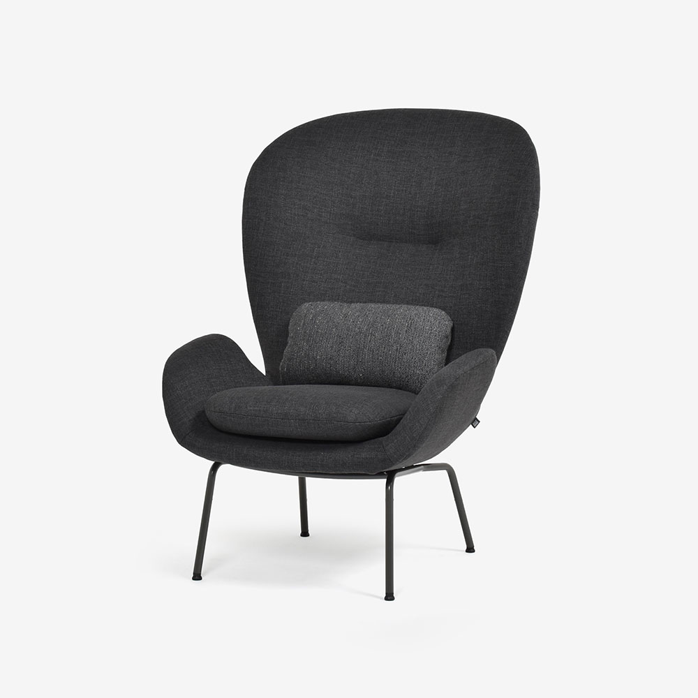 ROLF BENZ（ロルフベンツ）アームチェア「594」布 ブラックグレー色 #14.165【次回入荷未定】