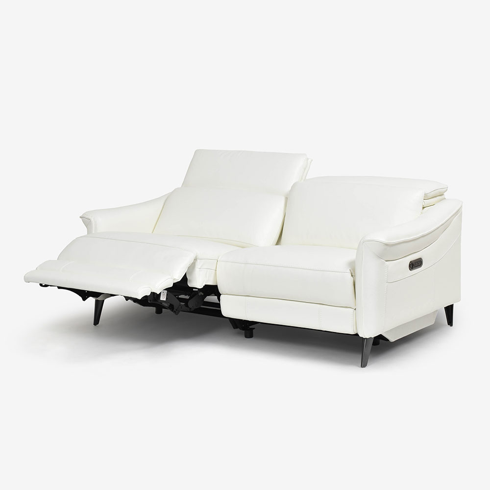 電動リクライニングソファ 2.5人掛け「L/S Motion 49（エルエスモーション49）」幅179cm 革#J/S スターホワイト