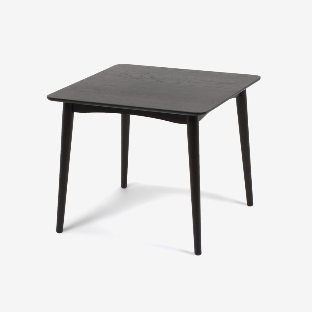 ダイニングテーブル「シネマ3」 正方形 幅85cm レッドオーク材ダークブラウン色