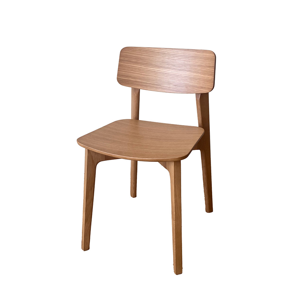 ダイニングチェア「ブラン」ホワイトオーク材 板座
