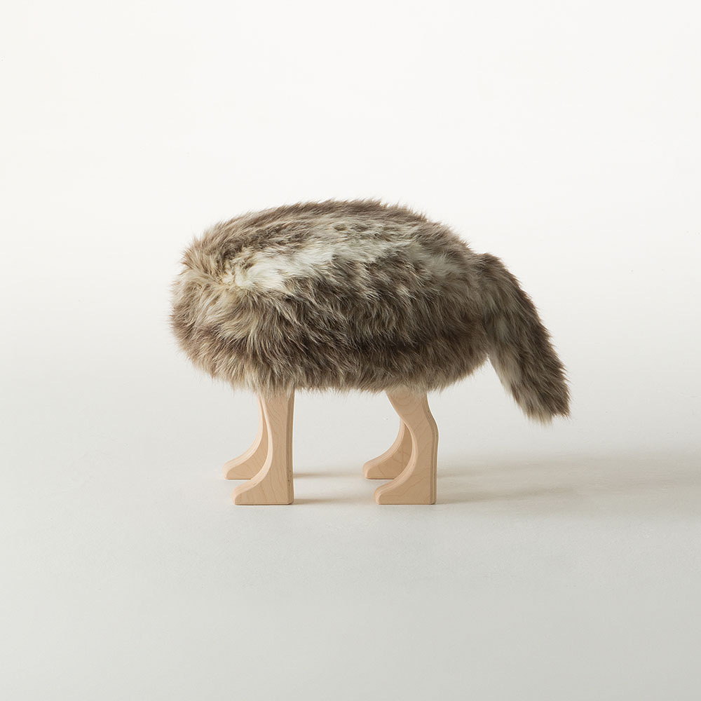 匠工芸 スツール「アニマルスツール」コヨーテブラウン 全2サイズ【受注生産品】