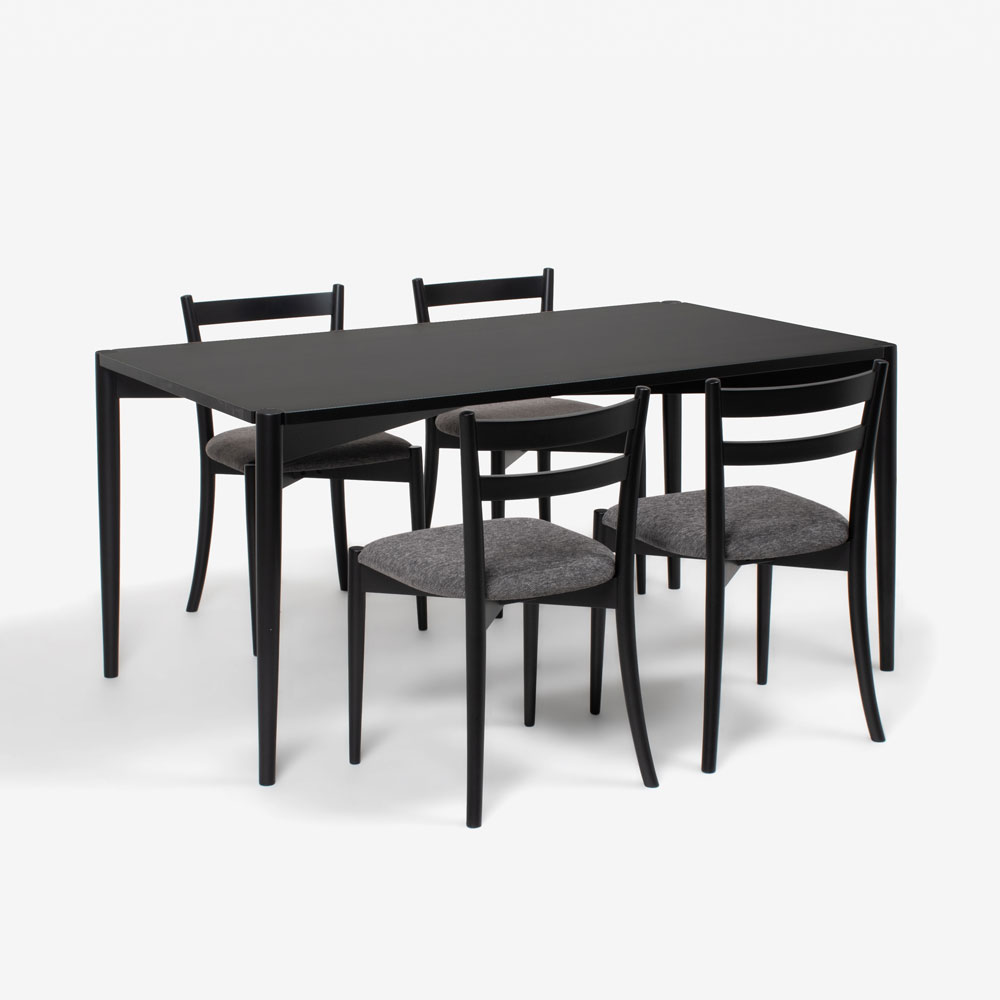 秋田木工 ダイニングセット「リュッケ」ブナ材 WLBK色 全2サイズ【セール対象品のため10%OFF】