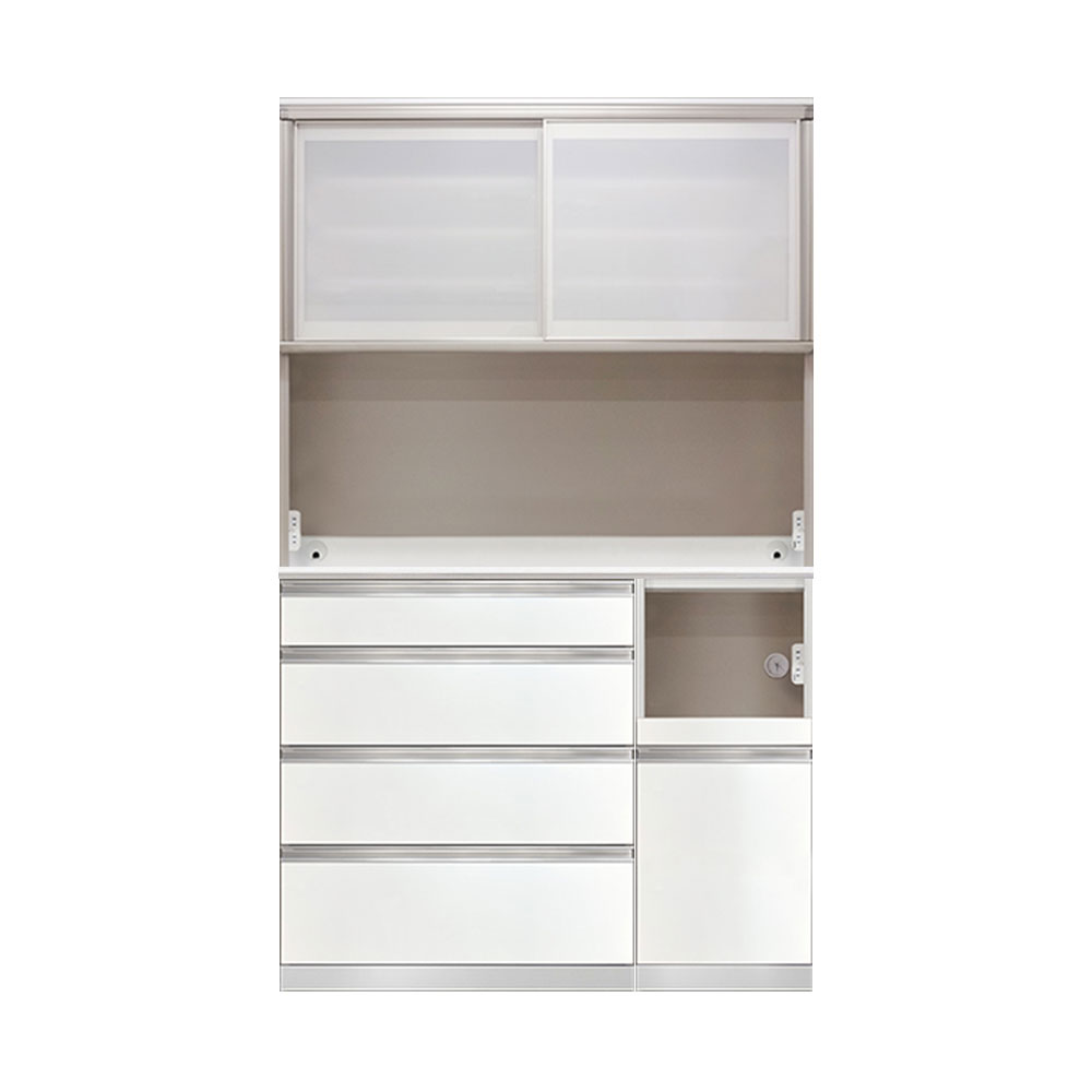 AYANO（綾野製作所）ダイニングボード「スタイン」幅120.2cm 奥行45cm 高さ202cm パールホワイト色【受注生産品】【セール対象品のため8%OFF】