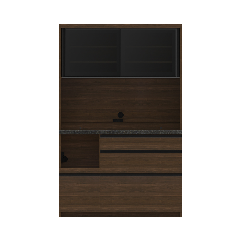 Pamouna（パモウナ）オープンボード「EMA-S1200R」幅120cm 奥行44.5cm 高さ188.5cm スライドドア レギュラーカウンター 全3色