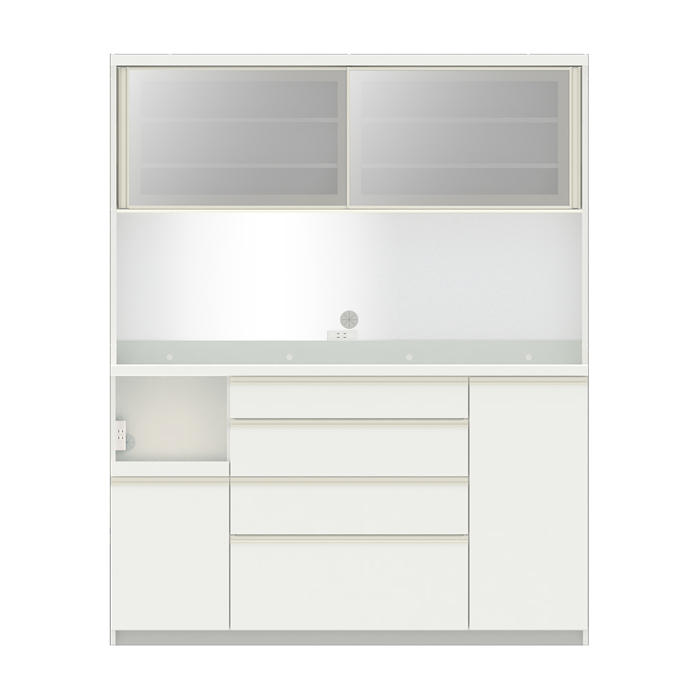 Pamouna（パモウナ）オープンボード「ECA-S1600R」幅160cm 奥行44.5cm 高さ197.5cm スライドドア ハイカウンター 全3色