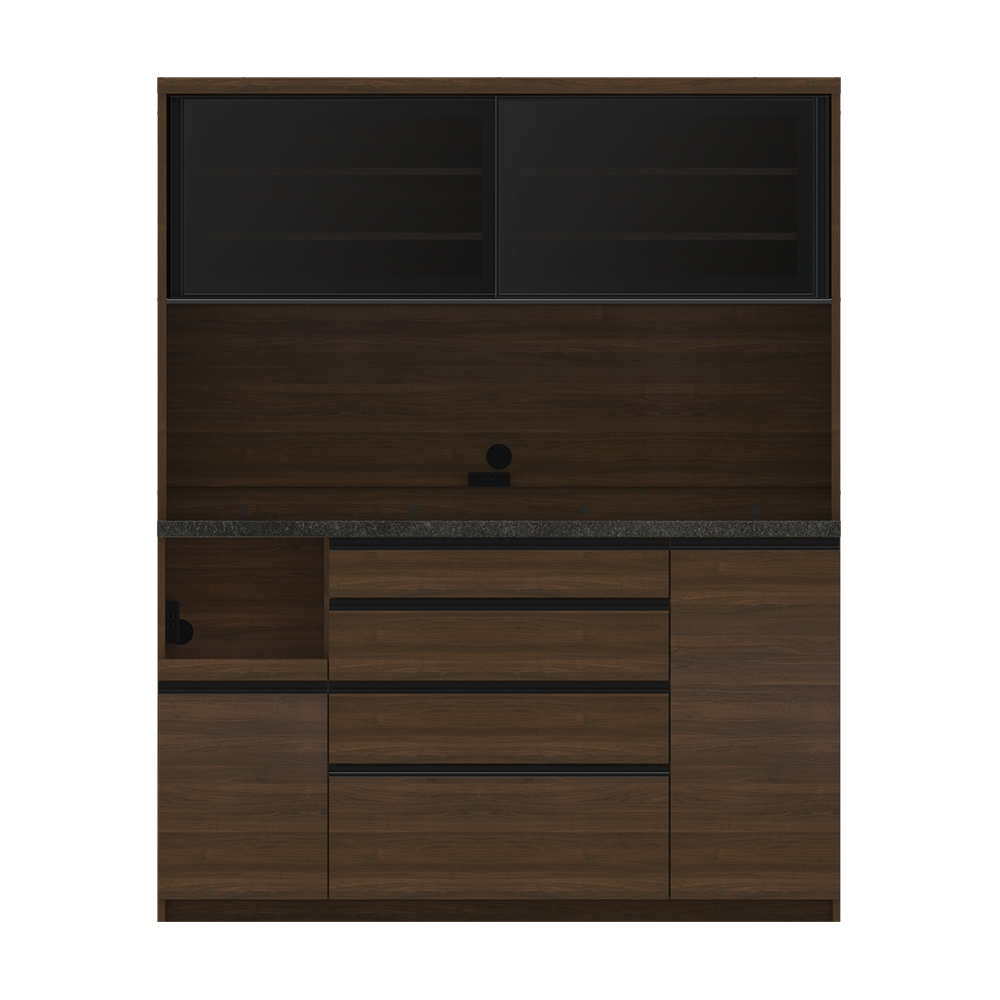 Pamouna（パモウナ）オープンボード「ECA-1600R」幅160cm 奥行50cm 高さ197.5cm スライドドア ハイカウンター 全3色