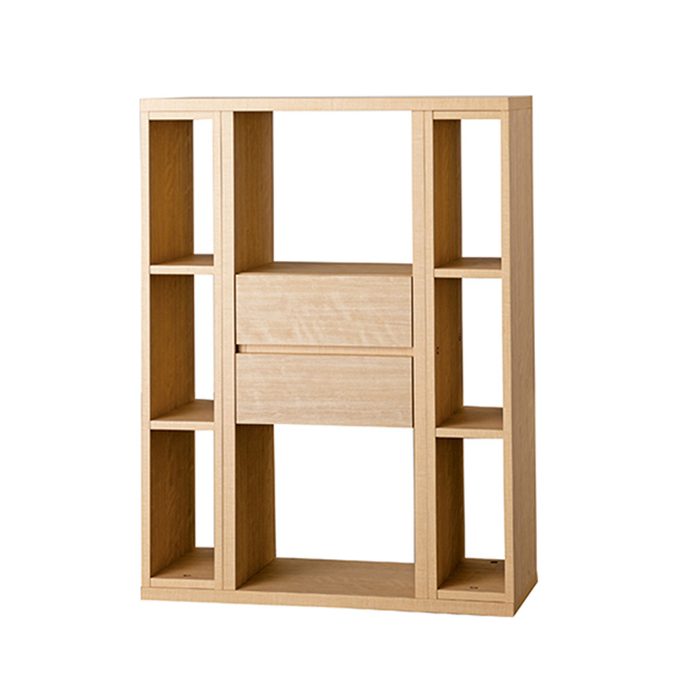 小島工芸　パーテーションシェルフ「PS-90L CN/CN」幅90cm ロータイプ  チェリーナチュラル色