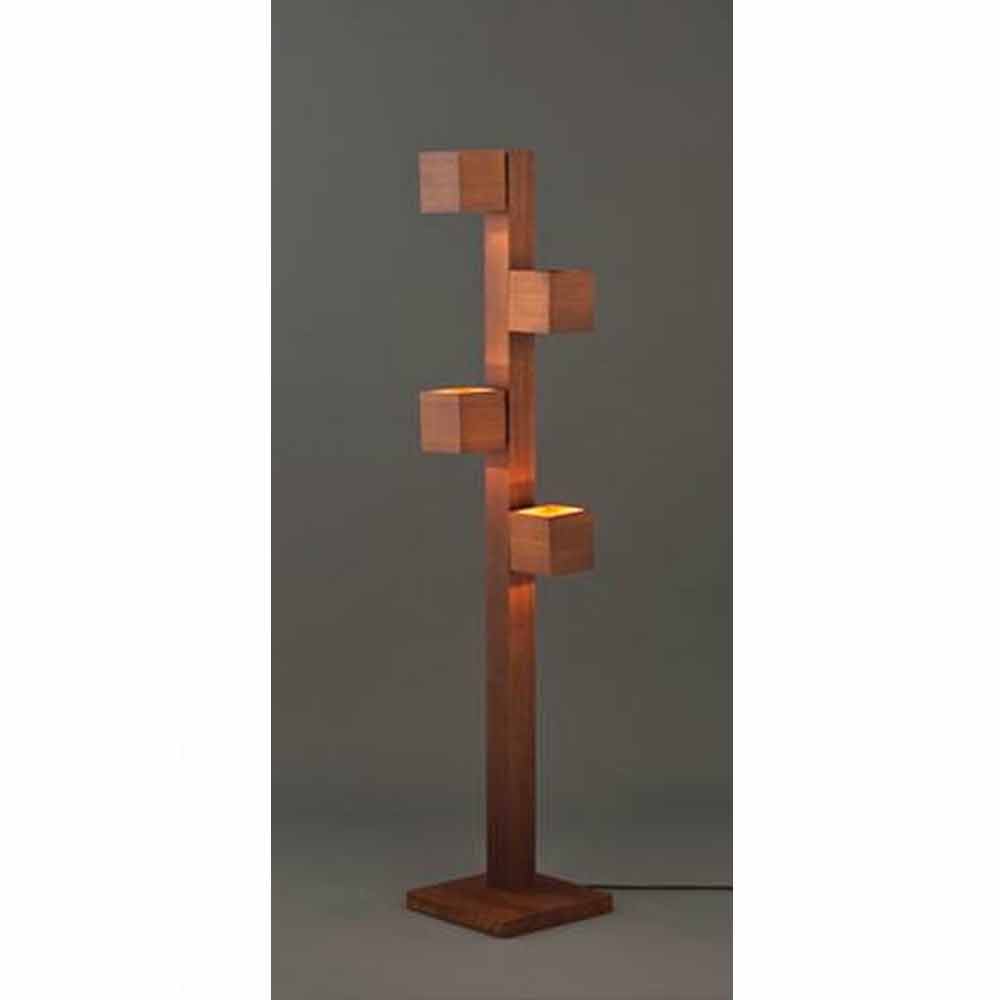 LEDフロアスタンド「F3181LE-WN」ウォールナット材 高さ130cm