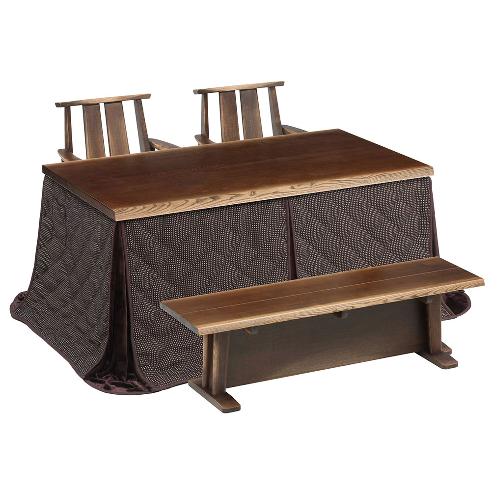 ダイニングこたつ 5点セット「日向 150」幅150cm