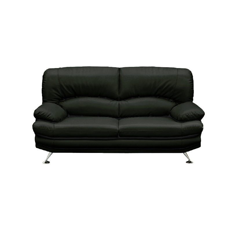 スイート⑧ 2人掛けソファ 幅150cm スチール脚A 合成皮革 ブラック