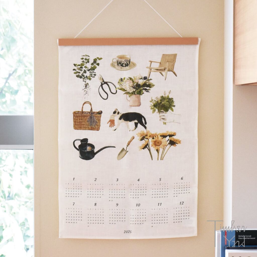 【ONLINE限定】2025 リネンカレンダー / 私のバックヤードから / 2025 LINEN CALENDAR FROM MY BACK YARD / fog linen work（フォグリネンワーク）/ 正規販売店