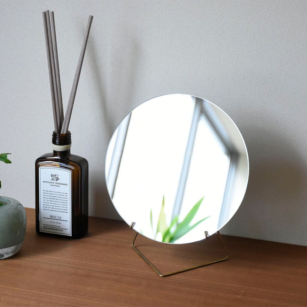 Standing Mirror Φ20｜Brass