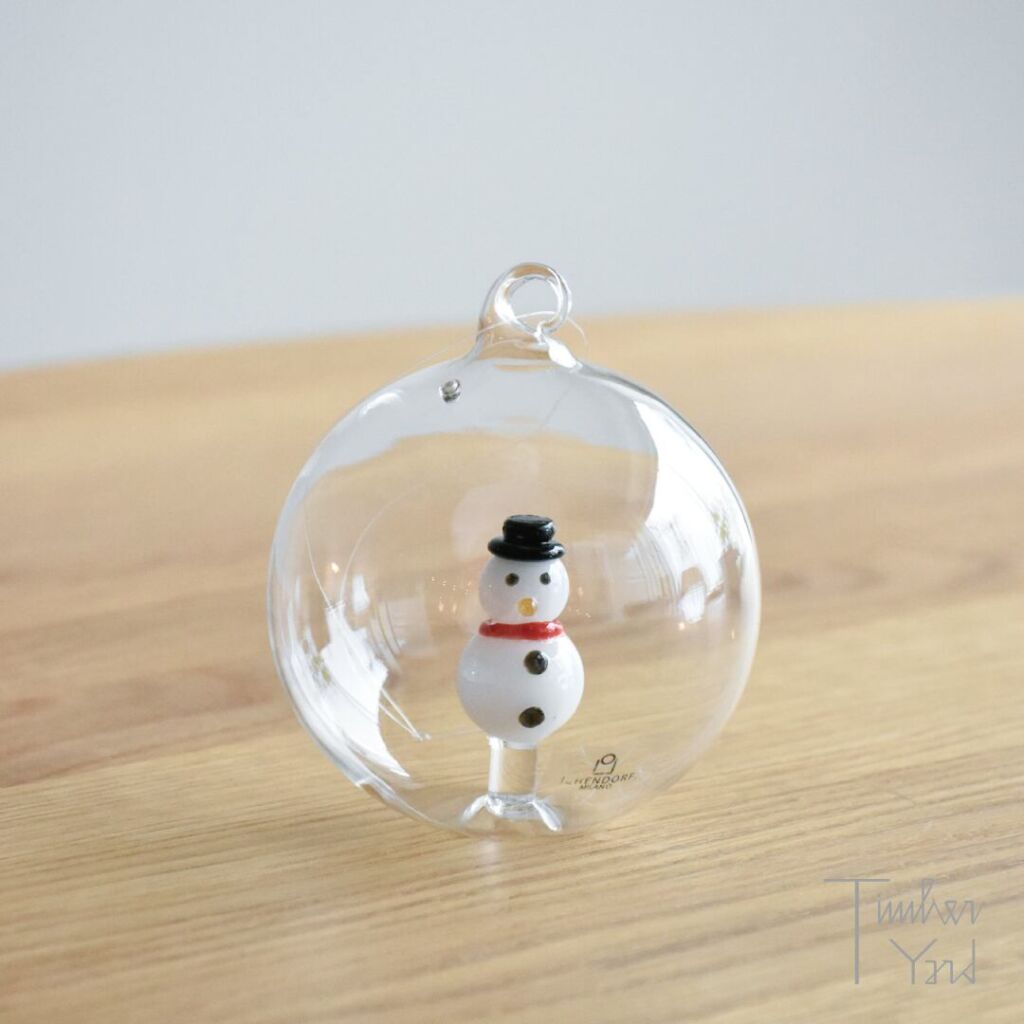 【ONLINE限定】クリスマスボール スノーマン / Φ8cm / Christmas Tales / Christmas ball snowman / ICHENDORF MILANO(イッケンドルフ ミラノ）/ クリスマスオーナメント / 正規販売店