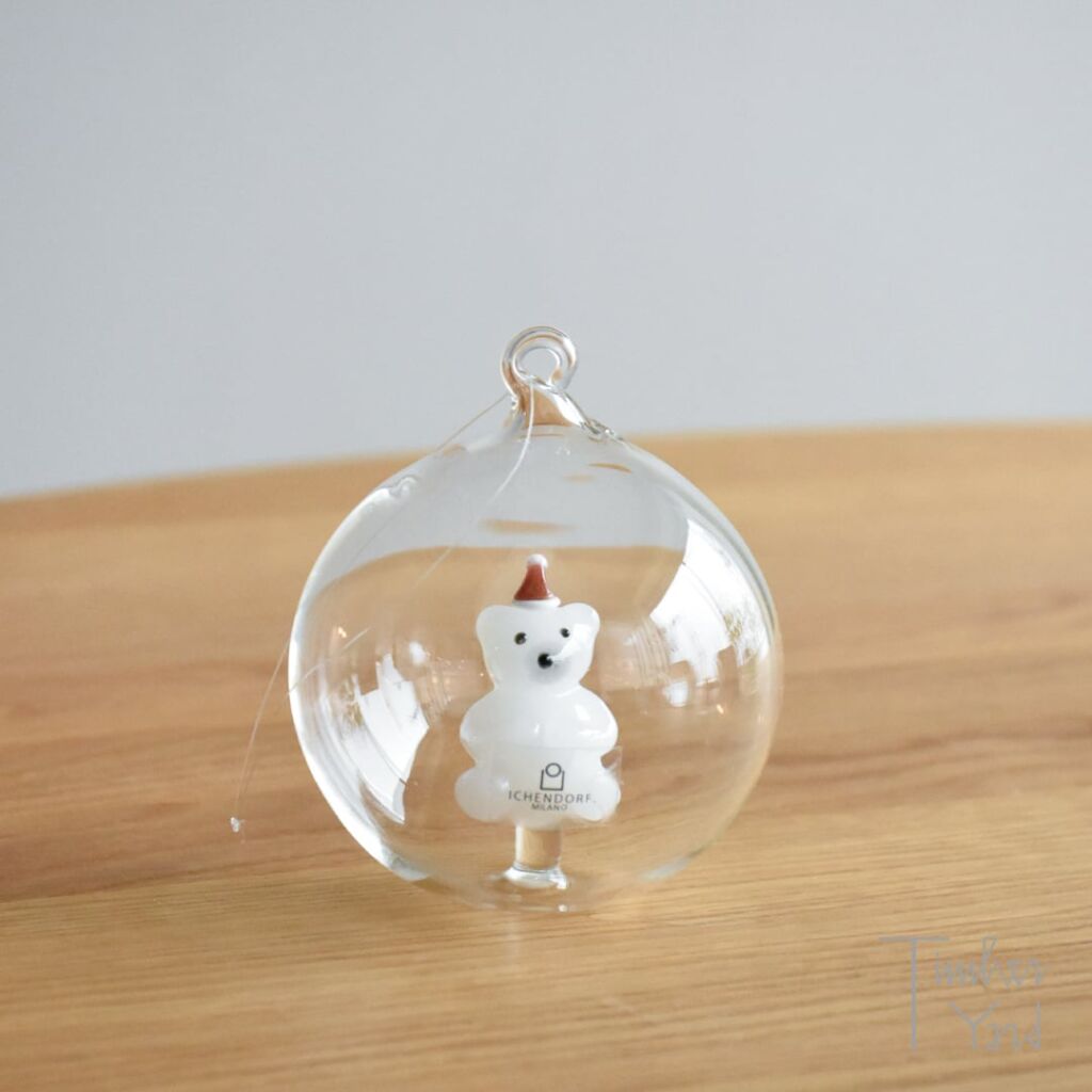 【ONLINE限定】クリスマスボール シロクマ / Φ8cm / Christmas Tales / Christmas ball bear with hat / ICHENDORF MILANO(イッケンドルフ ミラノ）/ クリスマスオーナメント / 正規販売店