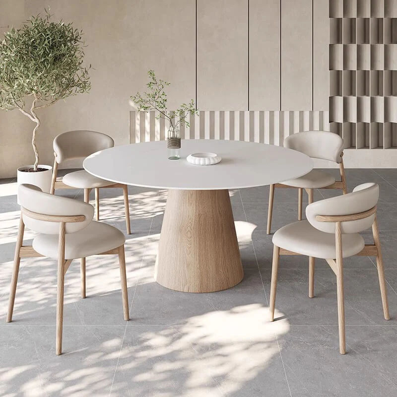 【一部在庫】ダイニングテーブル 丸テーブル 円形セラミック天板 fsm-315