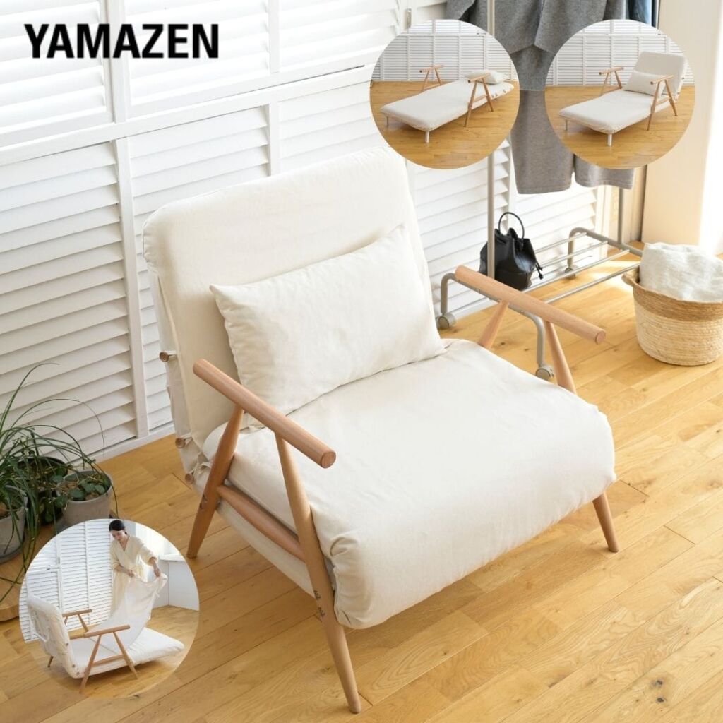 【10％オフクーポン対象】ソファベッド 折りたたみ デイベッド セミシングルショート (幅78 奥行80 高さ79.5cm) WSB-70S 山善 YAMAZEN
										
											【会員登録でクーポンGET】