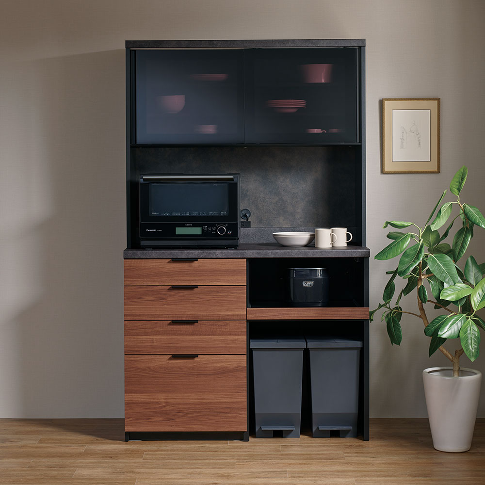 Pamouna（パモウナ）オープンボード「RU-S1202R・1202R」幅120cm 高さ197.5cm 奥行2サイズ（44.5cm・50cm）下台オープンタイプ 全4色