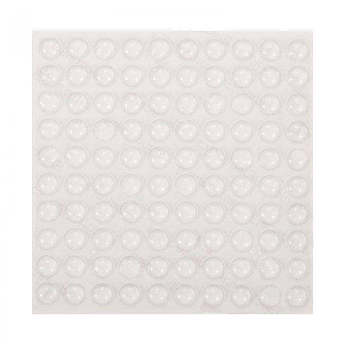 100個セット キャビネットドアバンパー 小型 自己粘着 クリアゴム キャビネット足 キャビネットパッド ドア家具引き出し用 8x4mm