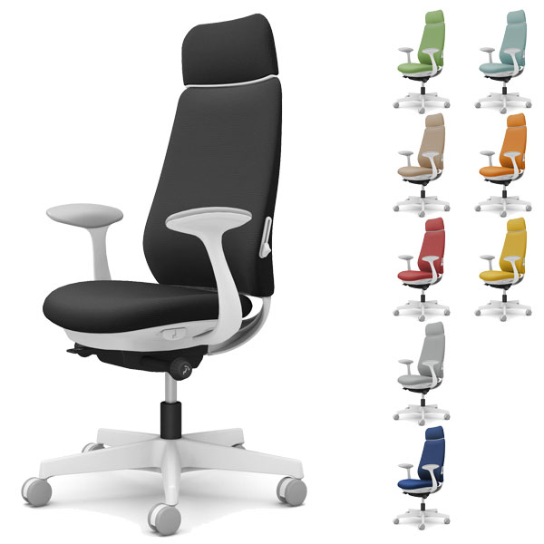 『期間限定ポイント10倍』オカムラ チェア ポータム エクストラスタンダードバック ホワイトフレーム 背クッション ランバーサポート有 固定肘 ナイロンキャスター プレーン CF27XZ FSF/G『代引不可』『送料無料(一部地域除く)』