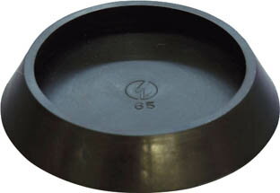光 平置きゴム 黒丸 内径65mm【BE-0-652】(オフィス家具・作業用チェア)